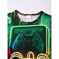 thumbnail image 4 of ATAIKU 3-12Y Kids Boys 2-Piece Pajamas Summer Pjs Toddler Short Sleeve Sleepwear Set Big Boys Game Console Jammies, 4 of 11