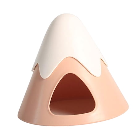 Pet Hideout Hut Sleeping Critter Bath Toy Tent Cave Bed Hamsters House for Small Animal Hedgehog Hamsters Chinchilla Cage Accessories pink