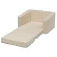 thumbnail image 6 of Delta Children Cozee Flip-Out Sherpa 2-in-1 Convertible Chair to Lounger for Kids, Cream, 6 of 13