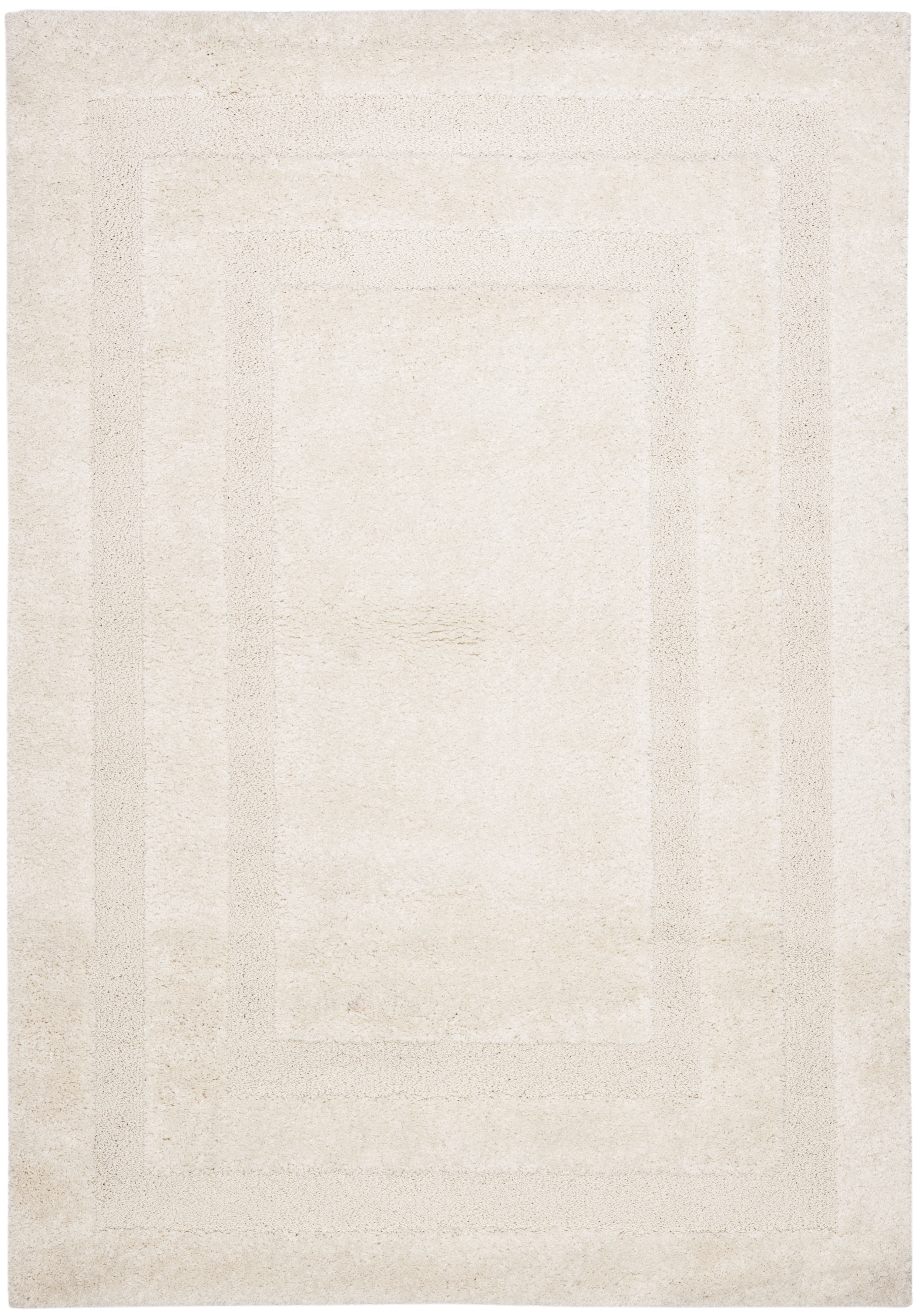 SAFAVIEH Florida Mason Bordered Shag Area Rug, Cream, 8' x 10'