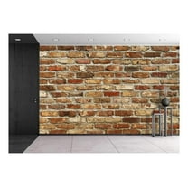 wall26 - Old Brick Wall Background - Removable Wall Mural | Self-Adhesive Large Wallpaper - 66x96 inches