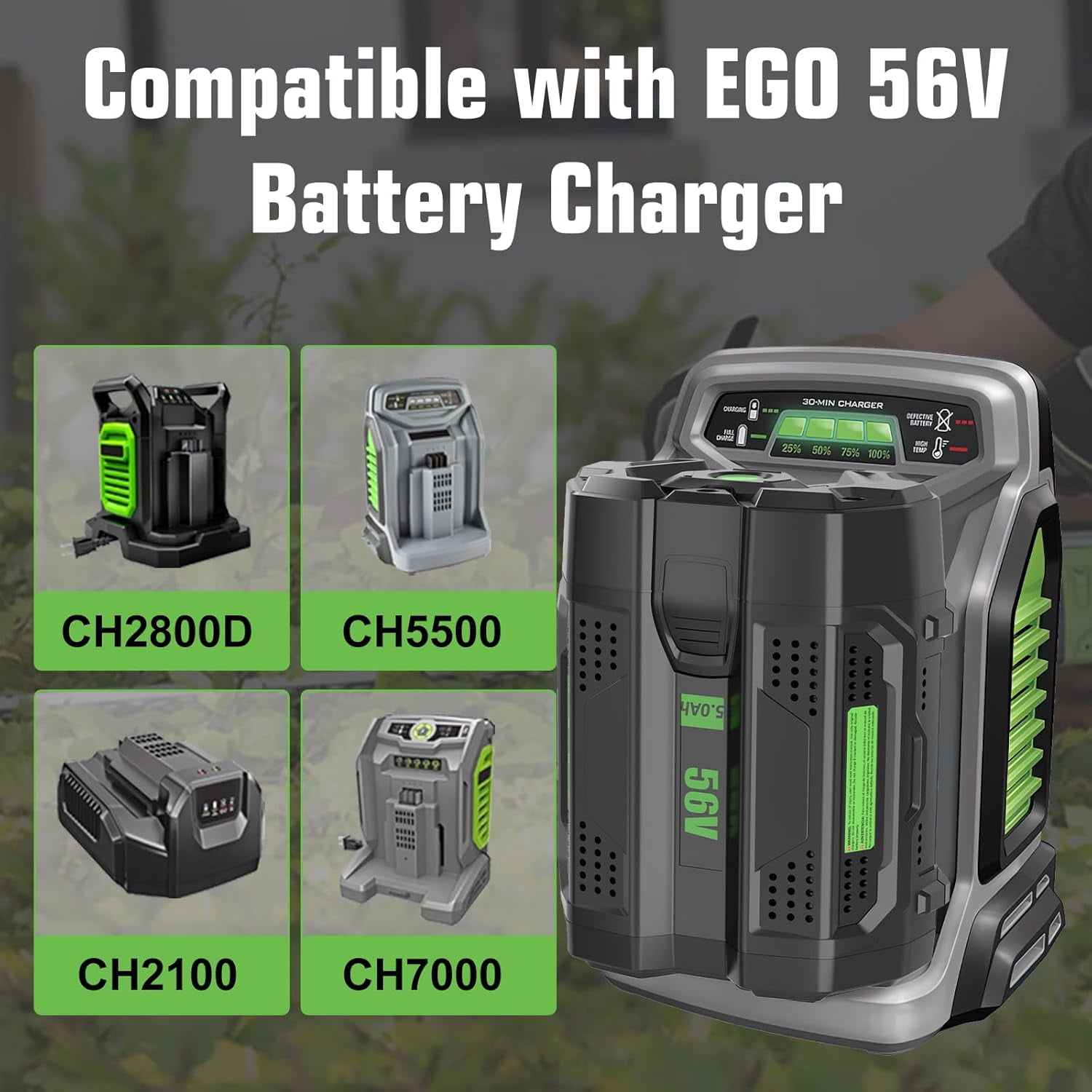 2 Pack 56 Volt 5000mAh High Capacity Replacement for EGO 56V Battery Compatible with EGO Battery Lithium Power Tools Compatible with BA2800 BA4200 BA4200T BA1400 BA1400T BA2240 Cordless Tool