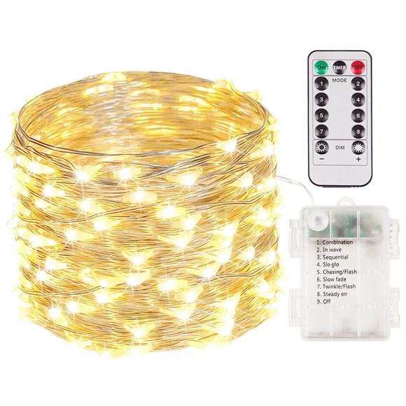 Fairy Lights Albelt 100 LED, funciona con pilas y es resistente al agua