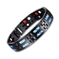 thumbnail image 2 of Pulsera para mujer, regalos para mujer, pulsera magnética de color azul carbono, pulsera de titanio de color azul carbono, pulsera para hombre., 2 of 5