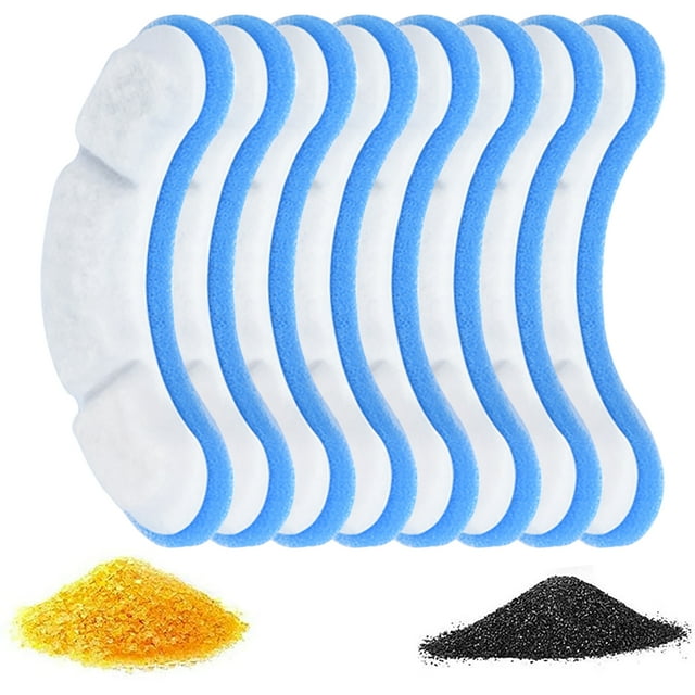 Filter 8pcs Filters for 61OZ/1.8L Transparent Cat Water Fountain Filters Pet Fountain Activated Carbon Filter Replacement Filter for Cat Fountain
