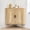 Oak, variant on Fluted Corner Cabinet with 2 Doors & Adjustable Shelves, Space-Saving Floor Storage Cabinet for Bathroom, Kitchen, Living Room, Modern Freestanding Organizer (Oak)