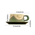 thumbnail image 3 of Ceramic Cup Coffee Cup And Saucer Set Lattes Ceramic Mug Practical Gifts Gift Set Coffee Mug, 3 of 6