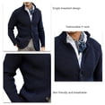 thumbnail image 4 of Chaqueta de hombre de color puro,Chaqueta de hombre Chaqueta masculina de moda con cuello en V Chaqueta de hombre con cuello en V optimizada para la excelencia, 4 of 6