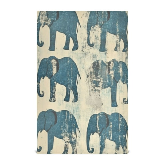 Kitchen Towel 28x18 Inches x1，Plate Towel, Decorative Towel, Napkin, Tea Towel Tea Towels For Kitchen Dish Cloths & Dish Towels Blue Elephant Pattern