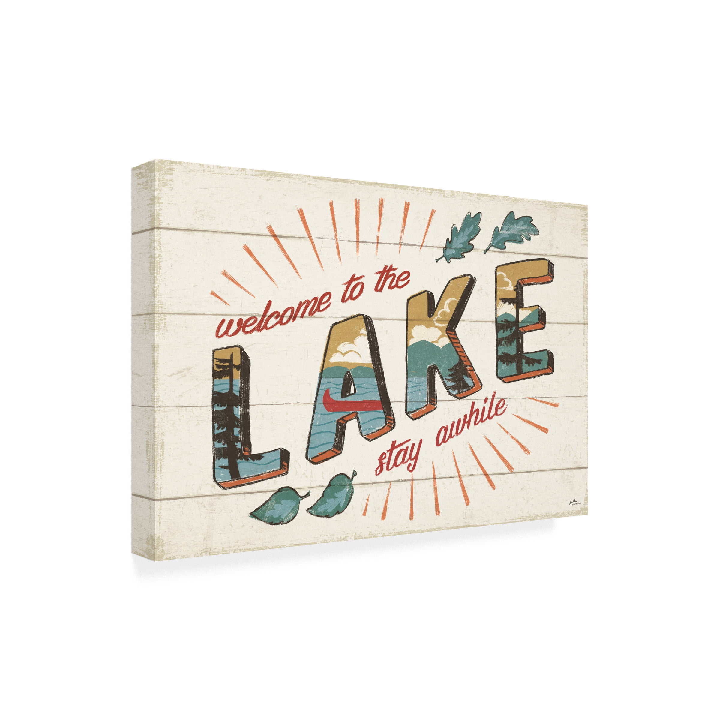 Janelle Penner 'Vintage Lake I' Canvas Art