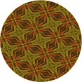 thumbnail image 1 of Ahgly Company Machine Washable Indoor Round Transitional Sedona Brown Area Rugs, 3' Round, 1 of 7
