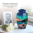 thumbnail image 6 of Gramophone Funeral Urns For Human Ashes Adult Man - Blue Urn For Ashes For Women - 1 Large & 4 Keepsake, Memorial Cremation Urn For Mom And Dad - Burial Urns For Adult Male - 10 & 3 Inch, 6 of 7