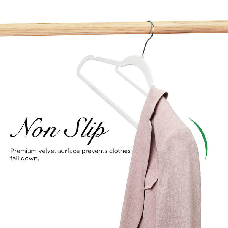Osto 20 Pack Premium Velvet Hangers With Clips, Non-slip Pants