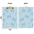 thumbnail image 2 of 12.5" x 9" Acrylic Clipboard with Silver Clip & Retractable Hook for Office Classroom Home Pastel Blue Bows and Dots, 2 of 7