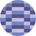 thumbnail image 1 of Ahgly Company Machine Washable Indoor Round Transitional Day Sky Blue Area Rugs, 4' Round, 1 of 7