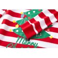 thumbnail image 4 of Little Boys Girls Christmas Pajamas Sets for Toddler 100% Cotton Stripe Tree Starry Sleepwear Long Sleeve 2 pcs kids Clothes Pjs Tree-6557-3T, 4 of 7