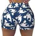 thumbnail image 2 of Logiee Shark Print Women's Biker Shorts,Workout Gym Shorts,Scrunch Shorts,Tummy Control Hidden Scrunch Running Yoga Shorts-Medium, 2 of 8