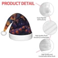 thumbnail image 4 of Haiem Dreamy Jester Under Stars Pattern Santa Hat Confortable Velvet Christmas Hat for Christmas Party Favors Fit for Adults and Kids, 4 of 6