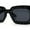 Tout Noir, variante sur Lunettes de Soleil Rectangulaires à Motif Fantaisie pour Femmes Blanc Marine