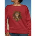 thumbnail image 2 of Beautiful Ethnic Lion Head Sweatshirt Women -Image by Shutterstock, Female 3X-Large, 2 of 4