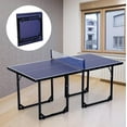 thumbnail image 1 of Soozier 6x3ft Compact Midsize Table Tennis Table Multi-Use Family Ping-pong Table Free Standing Folding Blue, 1 of 1