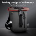thumbnail image 4 of Waterproof Motorcycle Leg Bag with Roll-Top Closure & Reflective Strips - 500D PVC Material, 2-4L Capacity, Quick-Release Design for Outdoor Riding, Black Waist/Thigh Storage Pouch (36.5x22x7cm), 4 of 6
