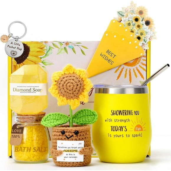 Inspiring Gift Baskets for Women - Best Friend Birthday Back to School Gifts, Hug in a Box Get Well Care Package for Teacher Classmate Her Female Girls Sister Wife Bestie