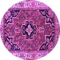 thumbnail image 1 of Ahgly Company Indoor Round Oriental Purple Traditional Area Rugs, 8' Round, 1 of 4