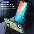 thumbnail image 3 of iPhone 16 Plus Rugged Case Magnetic, Compatible with Magsafe & Accessories Invisible Stand Heavy Duty Protective Shockproof Anti-Scratch Bumper Phone Case for Apple iPhone 16 Plus, Darkgreen, 3 of 6