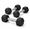 Chrome Handle-5 LB Pair, variant on Rubber Grip 22.5 LB Pair Hex Dumbbell Hand Weights for Home Gym Strength