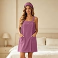 thumbnail image 3 of qolati Bathrobe Towel Wrap for Women Bath Wraps After Shower with Pocket Adjustable Spa Robe with Facial Headband S-2XL, 3 of 9