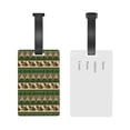 thumbnail image 5 of Sikiie Dark Green Vintage Corn Pattern Luggage Tags Privacy Cover ID Label Suitcase Tags Identifiers For School Bags,Suitcases, 5 of 7