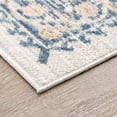 thumbnail image 4 of Crestwood Traditional Oriental 5x7 Navy and Aqua Polyester Indoor Area Rug, 5'3'' x 7', 4 of 6