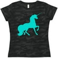 thumbnail image 3 of Inktastic Aqua Unicorn Women's T-Shirt, 3 of 5