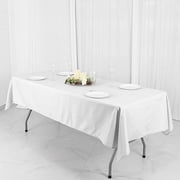 Balsa Circle 54x96 Polyester RECTANGULAR Tablecloth - Table Linens - White