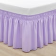 thumbnail image 2 of 600-TC Pima Cotton Universal Wrap Around Bed Skirt Cal-King (72" x 84") Size, Easy Fit 1-PC Bed Skirt Luxury Fabric 3 Sided Coverage 24" Drop Length, Lavender, 2 of 5