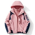 thumbnail image 4 of PiGOGI Women's Outdoor 3-in-1 Windproof Thickened Hiking Jacket Hot Pink 4XL, 4 of 4