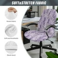 thumbnail image 5 of Renewold Lavender Office Chair Cover Spandex Computer Desk Chair Cover Anti-slip Decorative High Back Chair Slipcover with Elastic Bottom Home Office Decor, L, 5 of 7