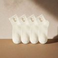 thumbnail image 1 of Calcetines sueltos Calcetines lunares para mujer Calcetines de pila blanca transpirables de moda de color sólido mediano para verano para mujer, 1 of 2