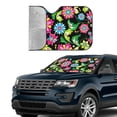 thumbnail image 3 of Kdxio Vector Mexican Otomi Style Bright Print Front Windshield Sun Shade,Folding Auto Sunshade for Car Truck SUV-Small, 3 of 7