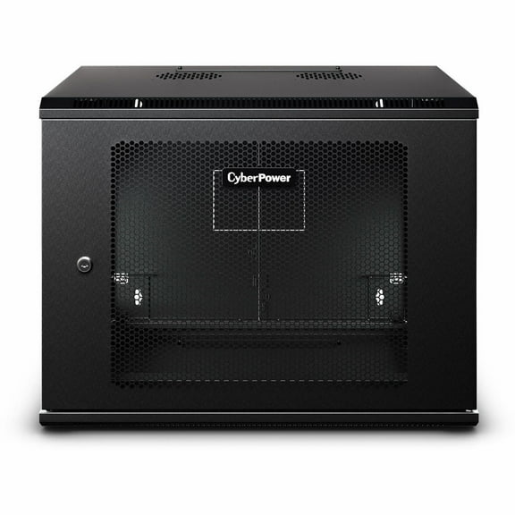 CyberPower Carbon CR9U61003 9U Wall Mount Rack Enclosure, Black