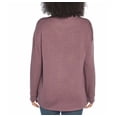 thumbnail image 2 of Three Dots Women's Speckled Soft Tunic Sweatshirt, Purple, Large, 2 of 4