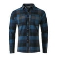 thumbnail image 1 of Hat and Beyond Mens Checkered Long Sleeve Button Down Urban Fashion Flannel Shirt, 1 of 4