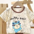 thumbnail image 4 of Spazoro Toddler Girls Outfit Sets, Cute Print 100% Cotton Casual 2-Piece Shirts & Shorts Sets for Homewear Multicolor Size 7-8, 4 of 5