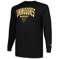 thumbnail image 2 of Men's Profile Black Vanderbilt Commodores Big & Tall Color Arch Long Sleeve T-Shirt, 2 of 3