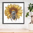 thumbnail image 3 of 5D bricolaje taladro parcial diamante pintura girasol abeja decoración del hogar (XD063) FLhrweasw Nuevo, 3 of 9