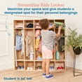 thumbnail image 4 of ECR4Kids Streamline 5-Section Coat Locker and 10 Scoop Front Bins, Classroom Furniture, Natural, 4 of 9