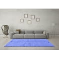 thumbnail image 3 of Ahgly Company Indoor Round Abstract Blue Modern Area Rugs, 5' Round, 3 of 4