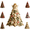 F#034, variant on DIY Quilted Christmas Fabric Tree Kit, Beginner Friendly Sewing Craft Kit, Handmade Rustic Xmas Tree Making Kit for Christmas Mantel & Table Decor B