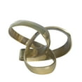 thumbnail image 6 of Decorative Aluminum Knot Sculpture for Home Decor - Ornaments Figurine for Bathroom, Office, and Living Room Styling - Modern Shelf Accent, Coffee Table, or Room Display - 7", Gold & Metallic, 6 of 6